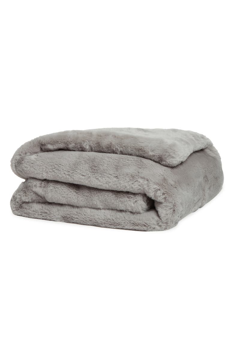 Apparis Shiloh Weighted Faux Fur Throw Blanket, Main, color, 