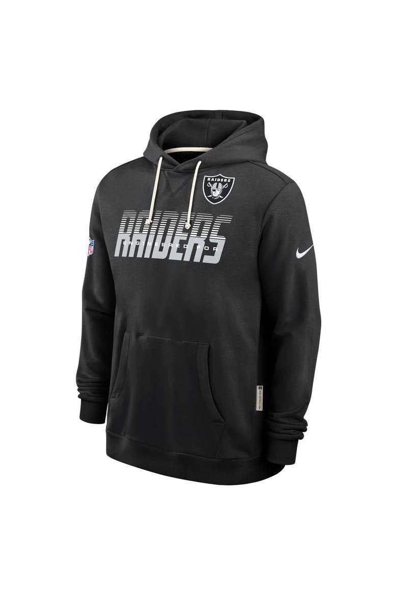 Men's Nike Black Las Vegas Raiders Sideline Standard Issue Top Prospect Dri-FIT Hoodie, Alternate, color, Black
