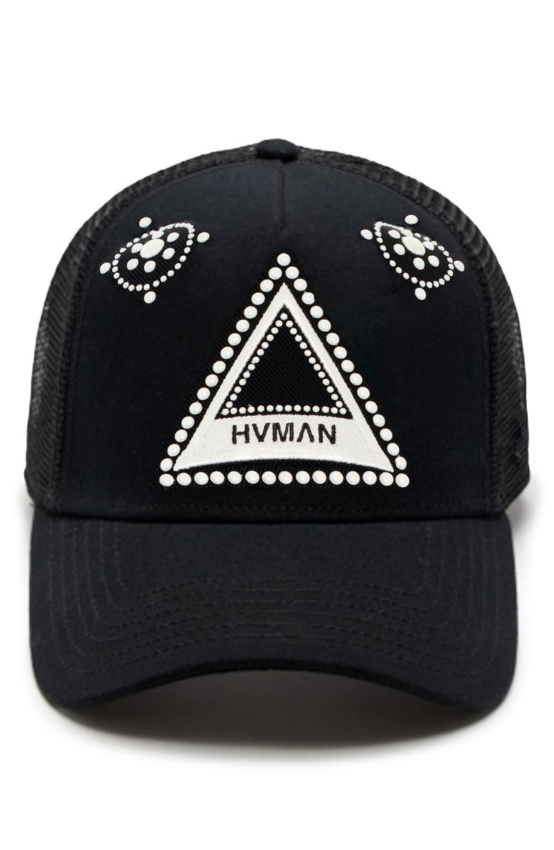 Cult of Individuality Triangle Logo Snapback Trucker Hat, Alternate, color,
