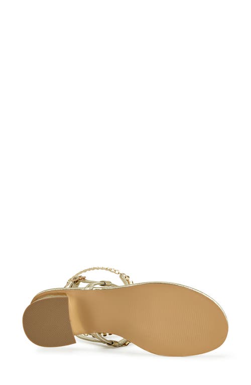 Azalea Wang Kunzite Ankle Strap Sandal In Gold