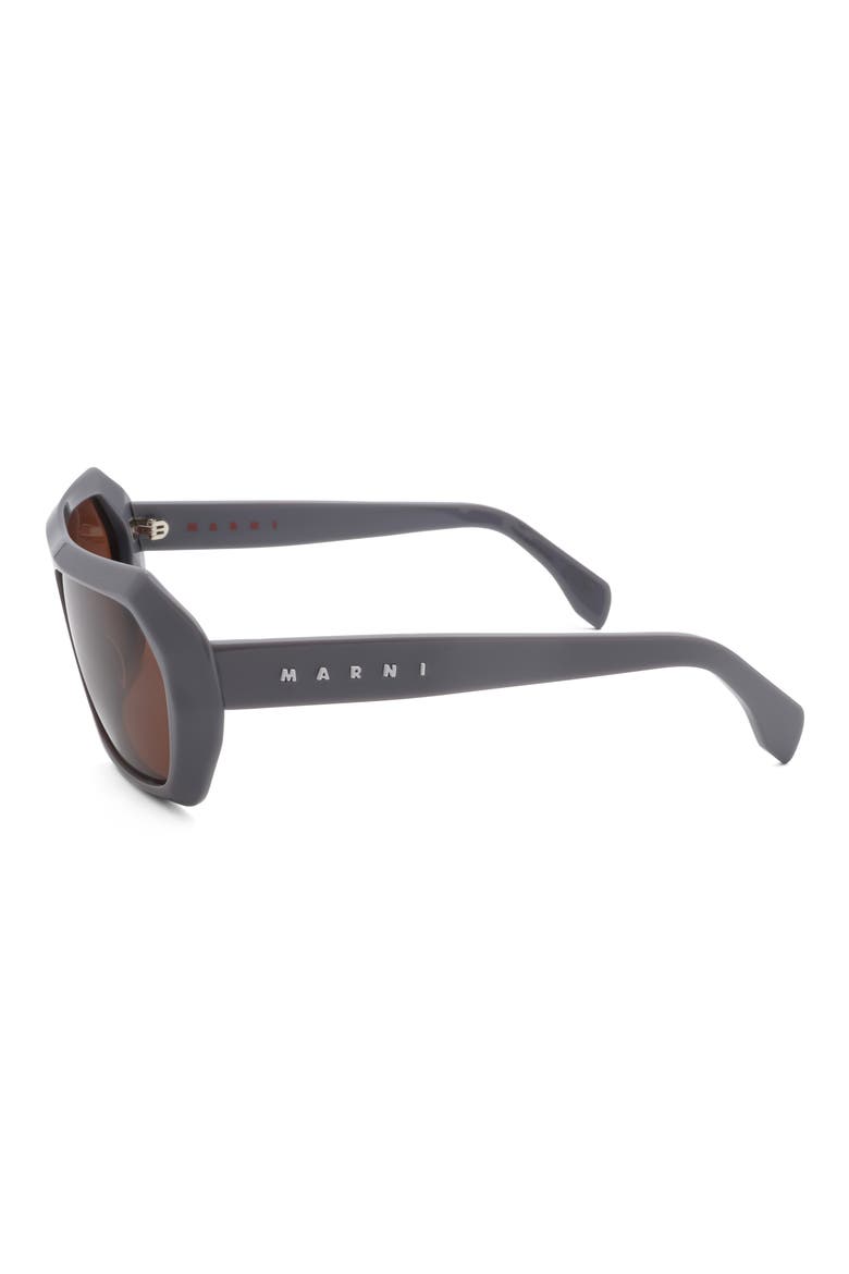 64mm Oversize Square Sunglasses, Alternate, color, GREY / GREY