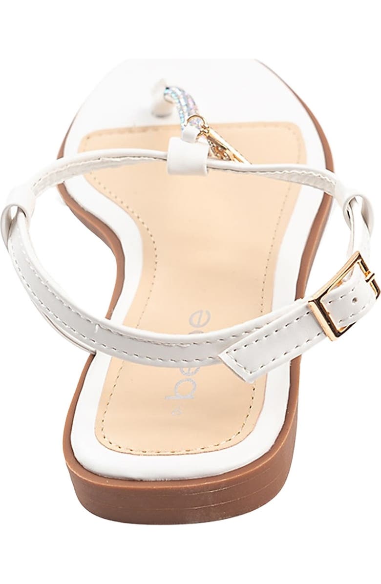 bebe Rhinestone T-Strap Sandal, Alternate, color,