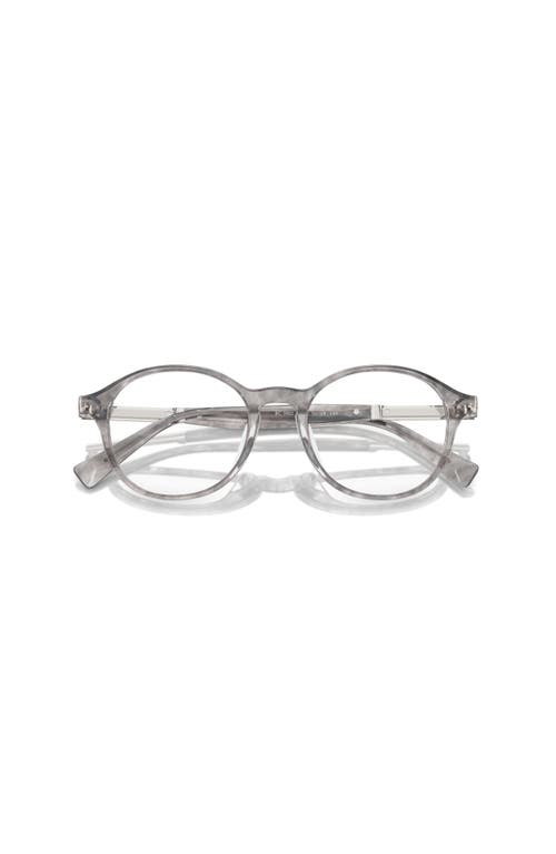 Brunello Cucinelli 50mm Oval Optical Glasses In Brown