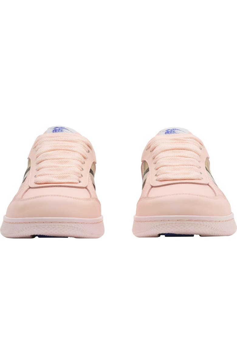 Burberry Leather and Check Terrace Sneakers, Alternate, color, Flora/Sand