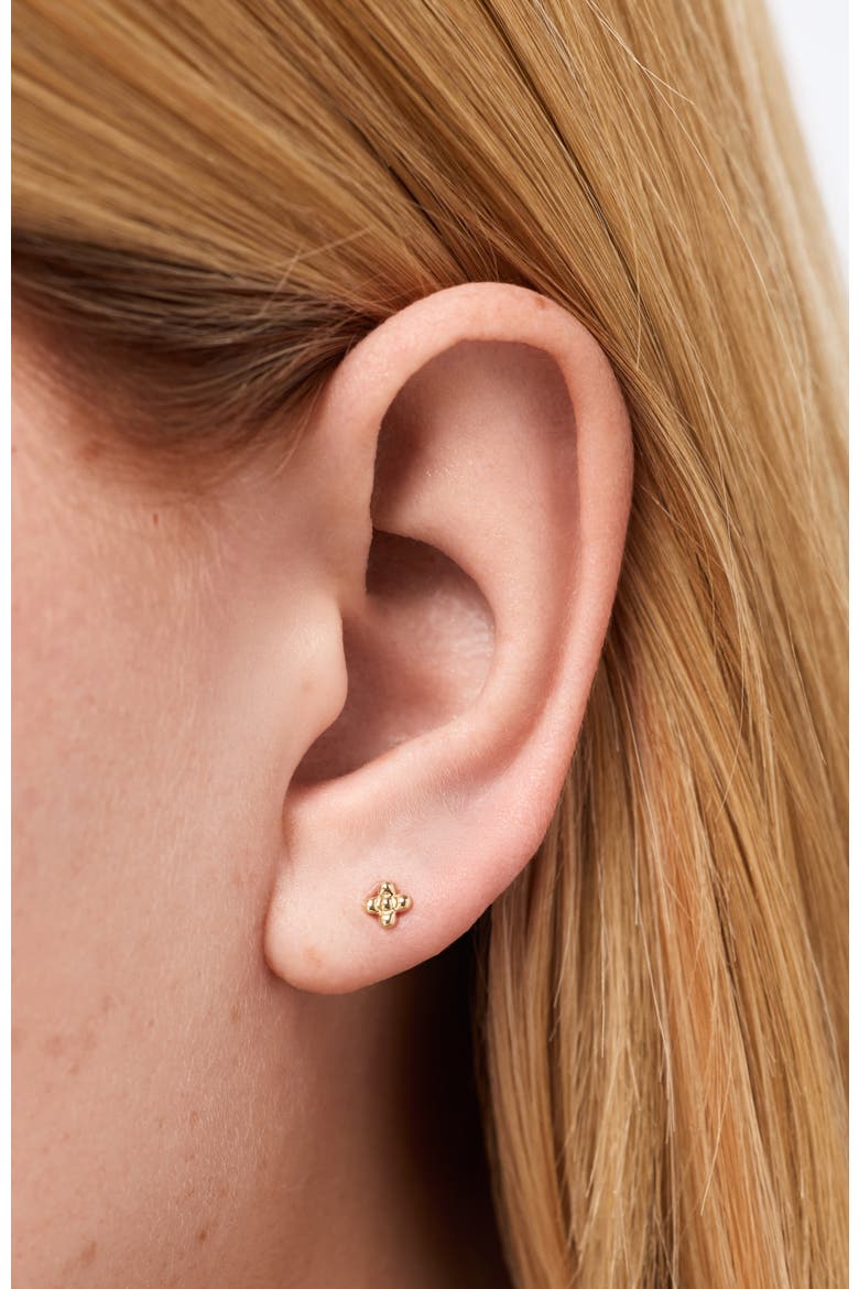 Solid Yellow Gold - Liora Flatback Single Stud, Alternate, color, Gold