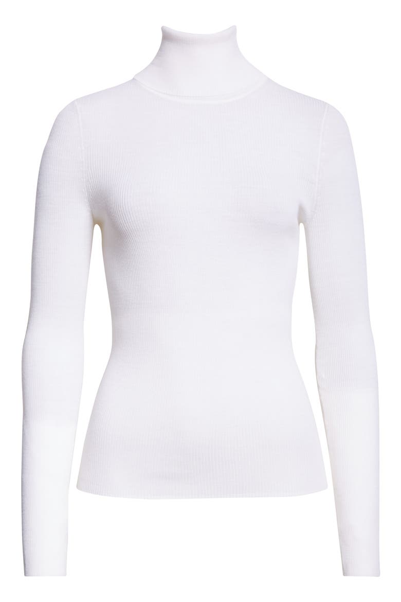 Wool Rib Turtleneck Top, Alternate, color, IVORY