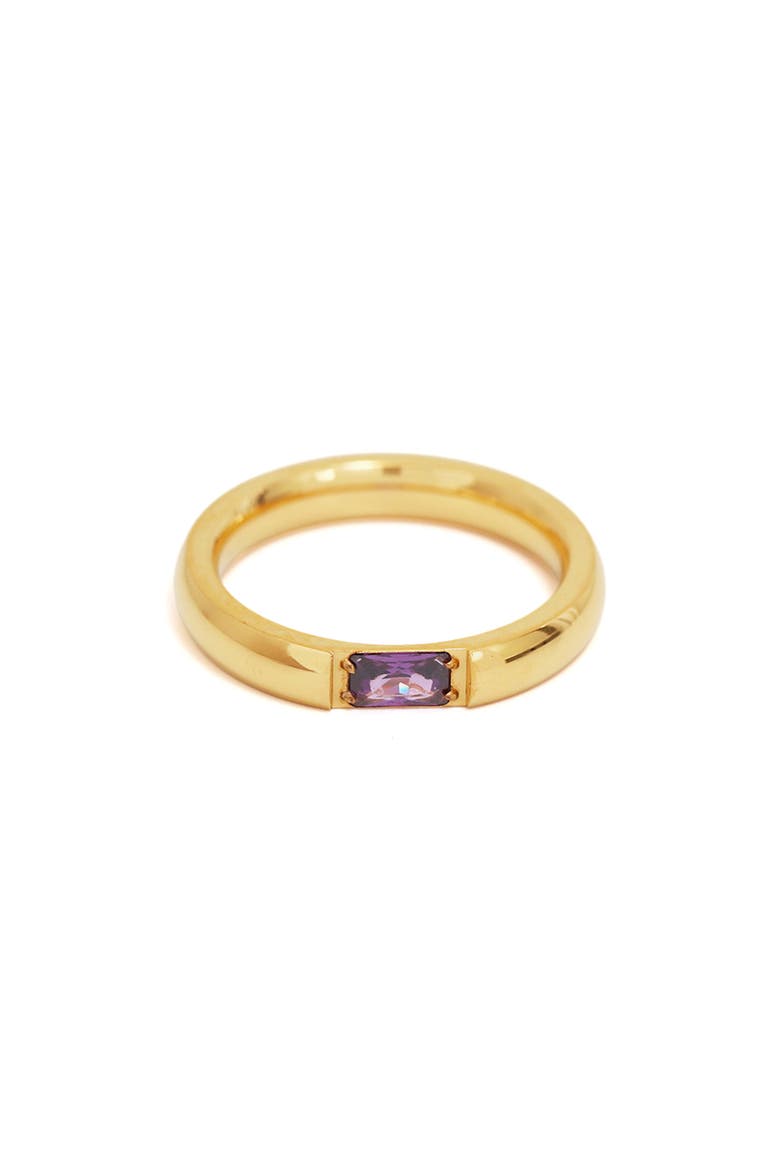 Birthstone Ring, Main, color, GOLD-FEBRUARY