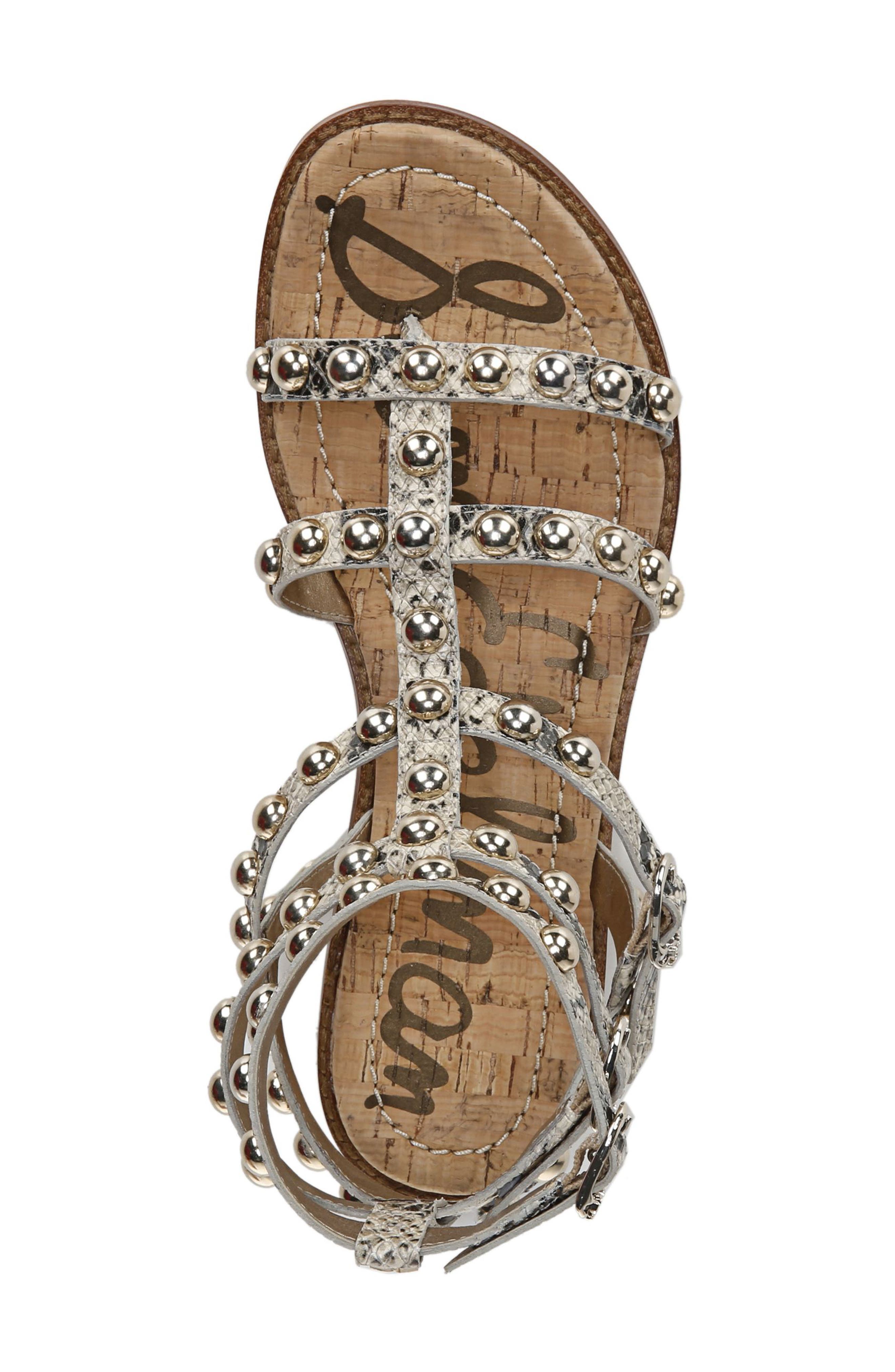 Eavan Studded Sandal, Alternate, color, BEACH LEATHER