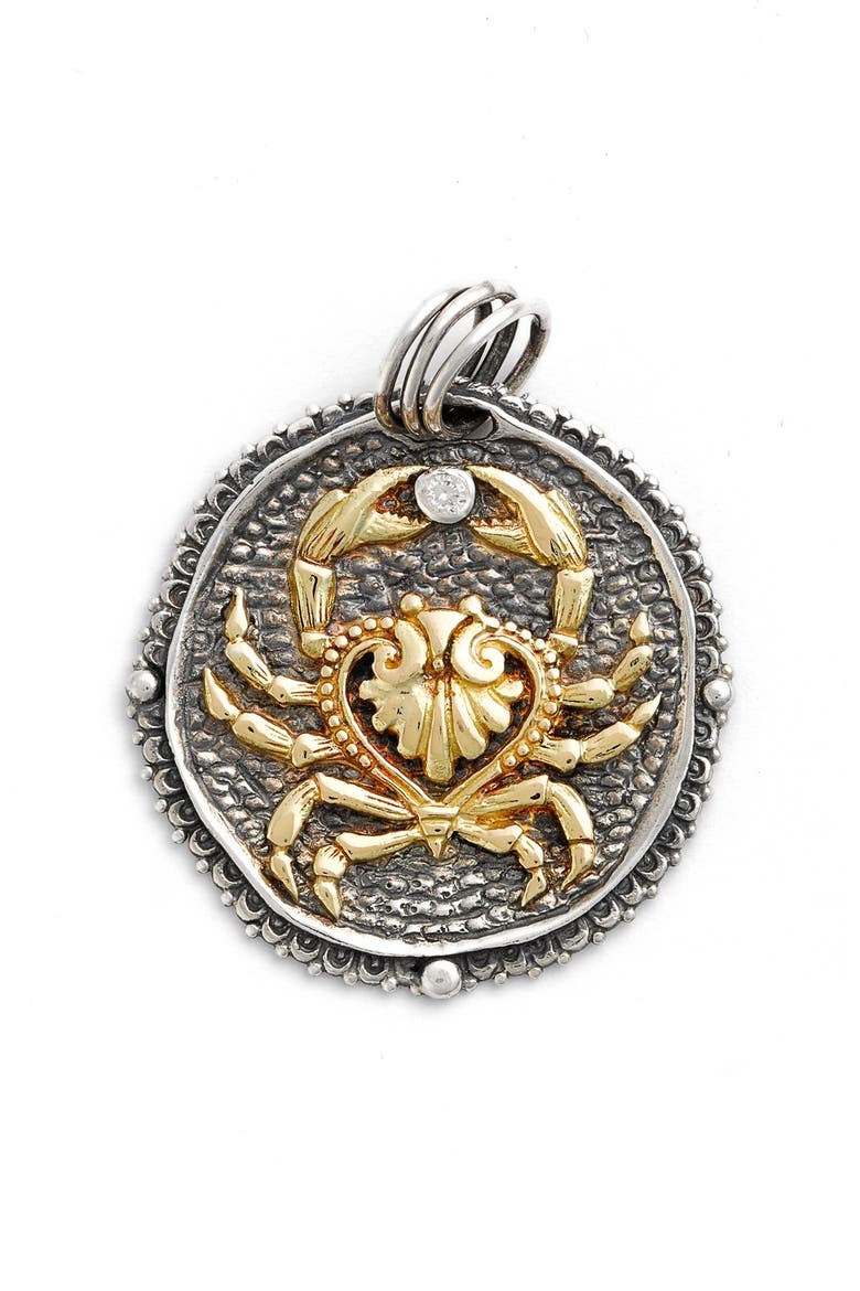 Zodiac Pendant, Main, color, CANCER/ SILVER/ GOLD