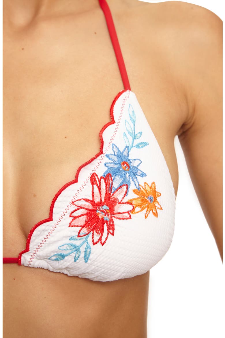 Countryside Embroidered Bikini Top, Alternate, color, WHITE