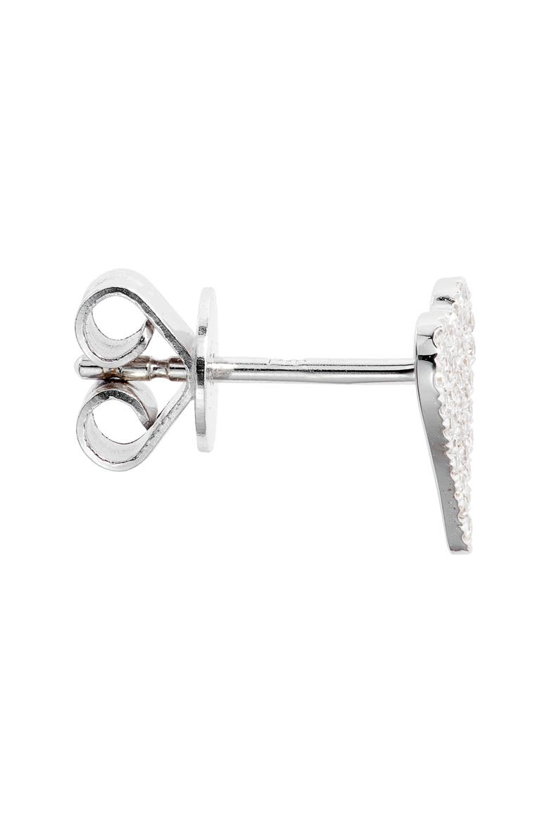 Elongated Diamond Heart Stud Earrings, Alternate, color, SILVER