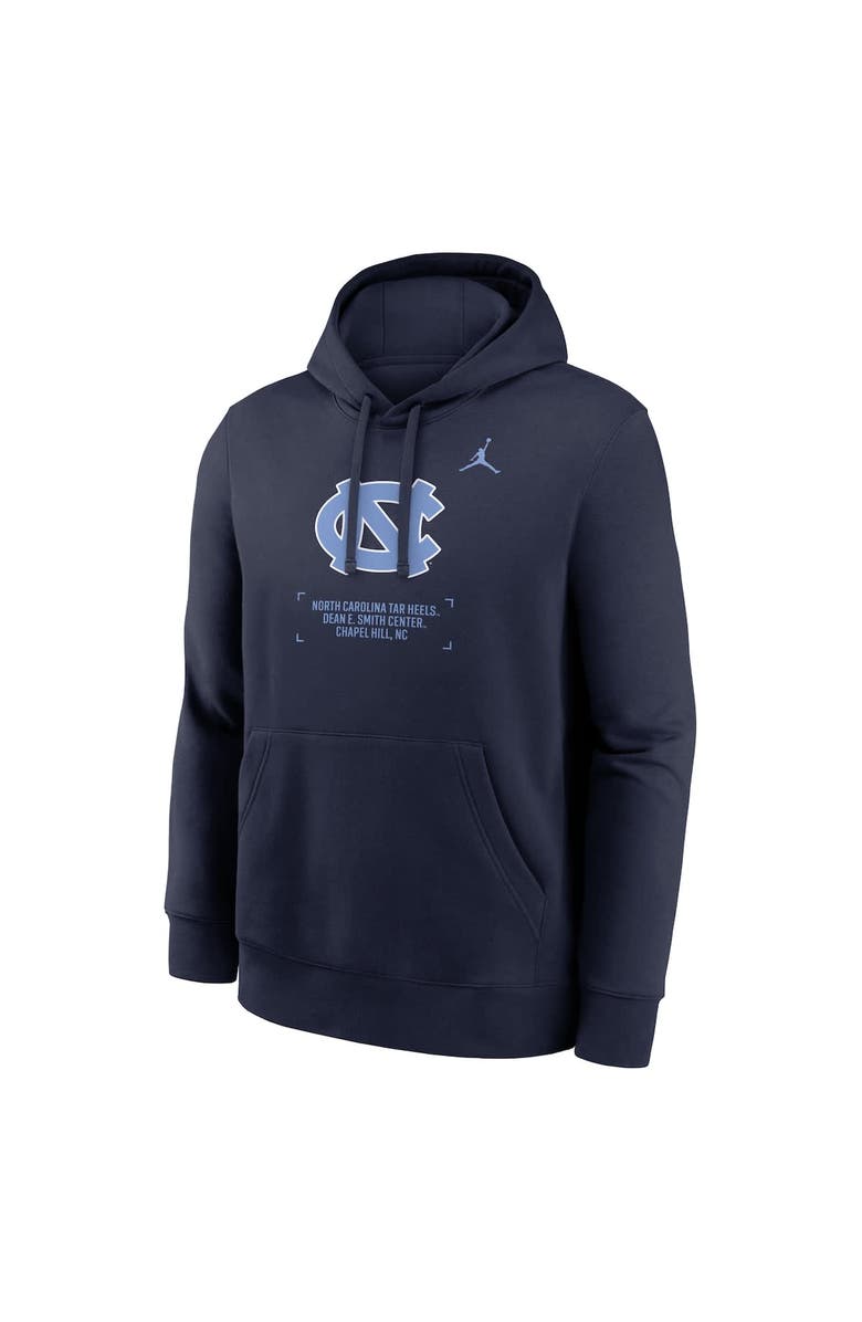 Jordan Brand Men's Jordan Brand Navy North Carolina Tar Heels Basketball Two-Hit Club Fleece Pullover Hoodie, Alternate, color, Navy