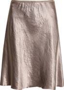 Vince Crinkled Satin Slip Miniskirt
