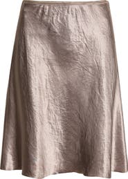 Vince Crinkled Satin Slip Miniskirt