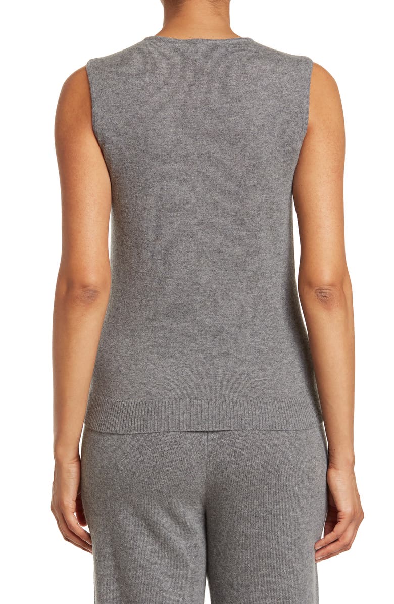 St. John Collection Wool Blend Felt Sleeveless Top, Alternate, color,