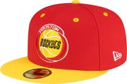 New Era Men's New Era Red/Gold Houston Rockets 80s Throwback 59FIFTY Fitted Hat