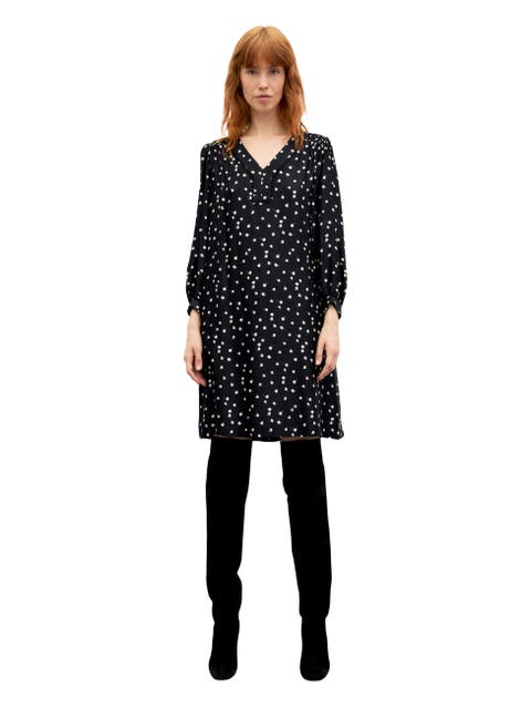 Clemi Printed V-Neck Mini Dress
