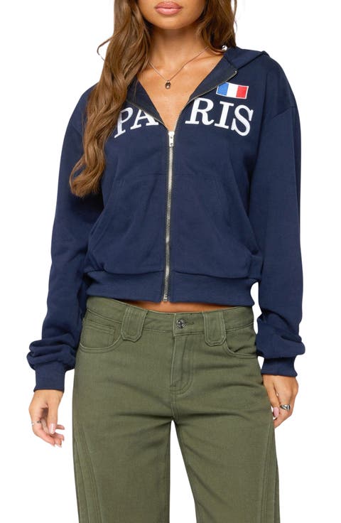Paris Graphic Full Zip Hoodie
