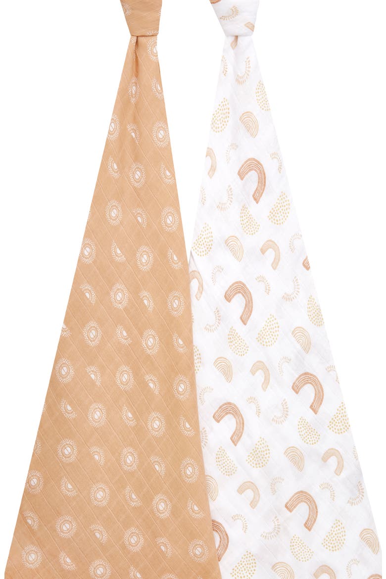 2-Pack Classic Swaddling Cloths, Alternate, color, KEEP RISING TAN