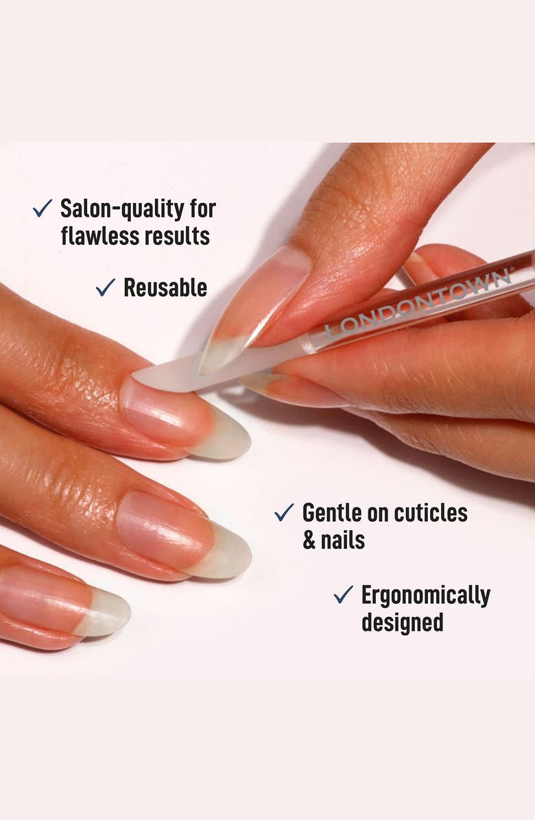Londontown Double Sided Glass Cuticle Pusher, Alternate, color, 