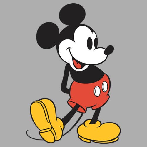 Mickey & Friends Boy's Large Pose Graphic T-shirt In Gray