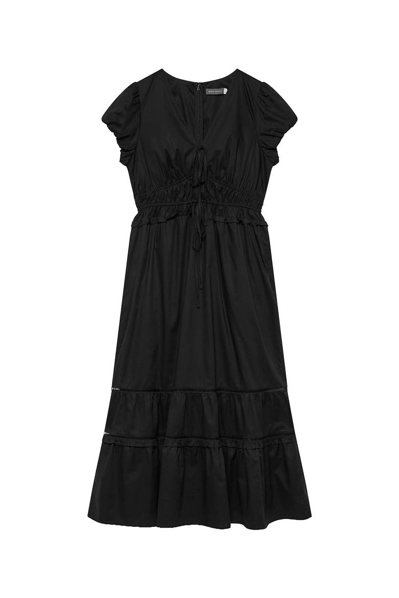 Cotton Midi Dress, Alternate, color, Black