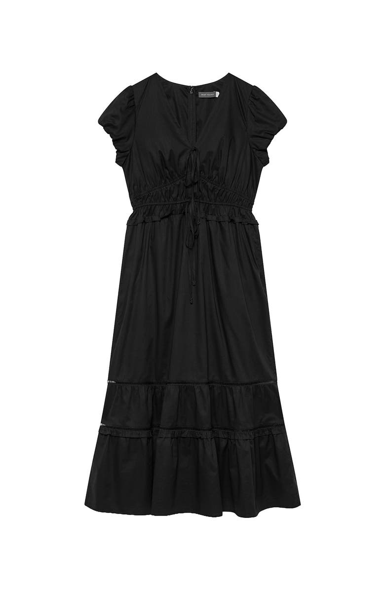 MINT VELVET Cotton Midi Dress, Alternate, color, Black