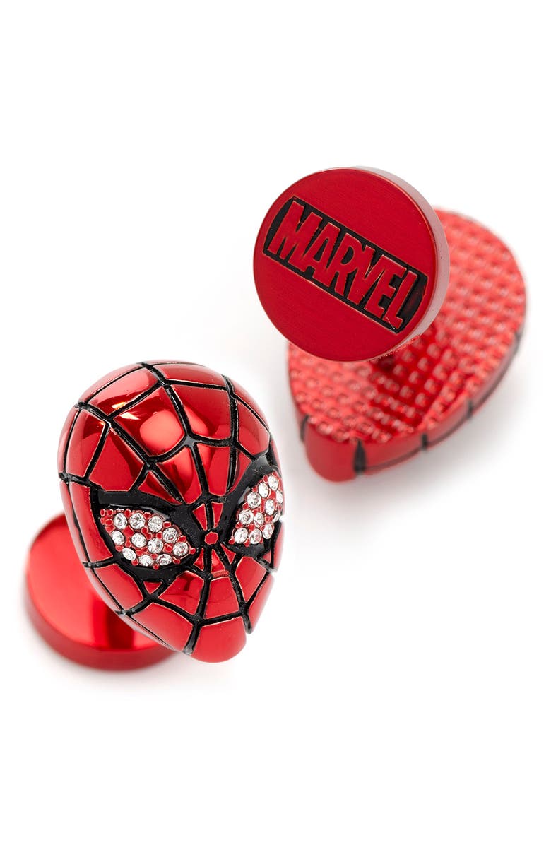 Cufflinks, Inc. 3D Spider-Man Cuff Links, Alternate, color, Red