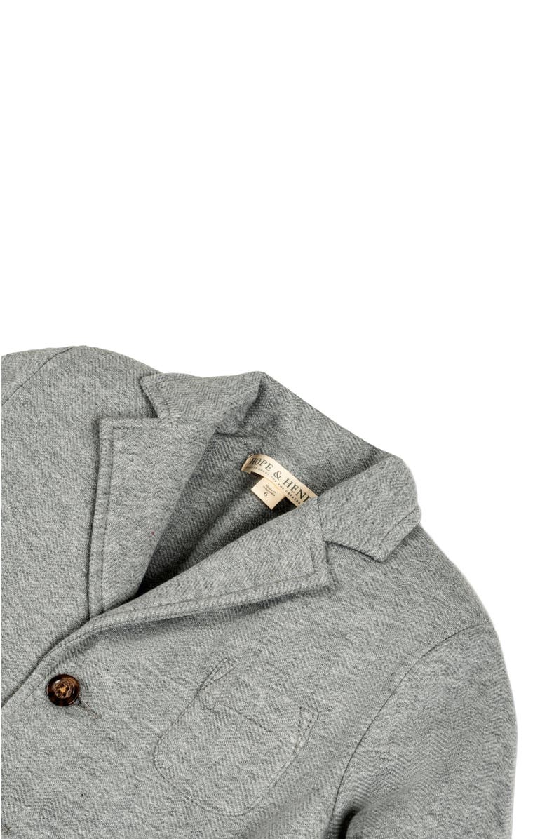 Hope & Henry Baby Boys' Fleece Blazer, Infant, Alternate, color, Gray Heather Herringbone