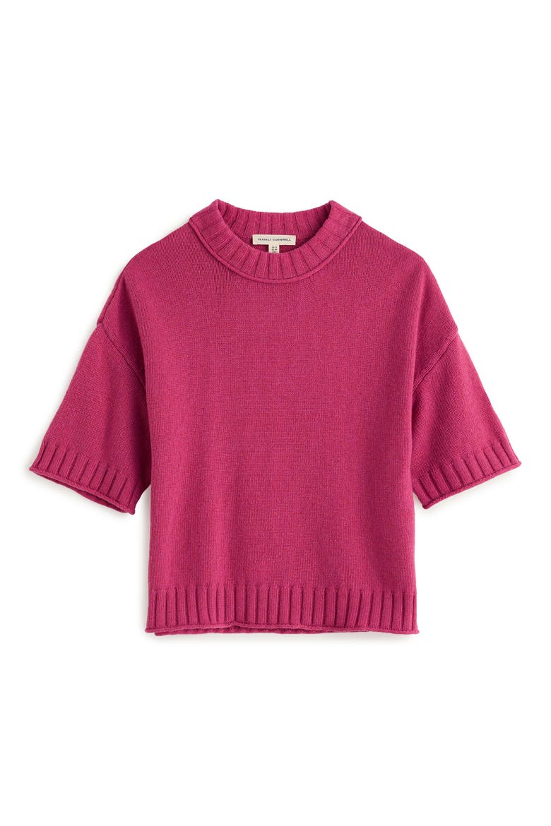Fistral Short Sleeve Sweater, Alternate, color, ROSA