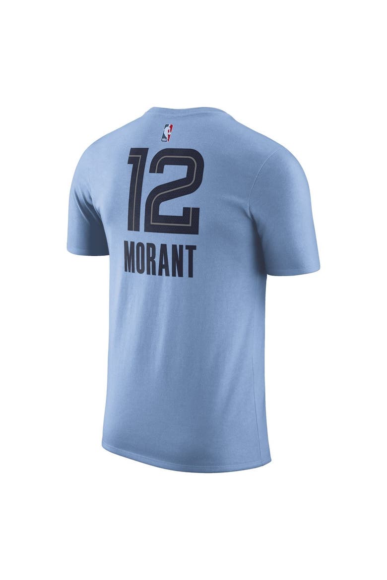 Men's Jordan Brand Ja Morant Light Blue Memphis Grizzlies 2022/23 Statement Edition Name & Number T-Shirt, Alternate, color, Light Blue