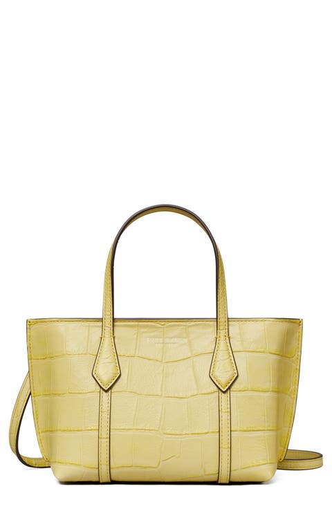 Mini Perry Embossed Leather Tote