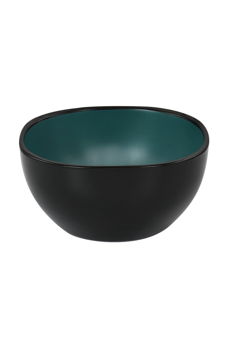 Gibson Elite 16 Piece Matte Glaze Square Dinnerware Set, Alternate, color, Blue