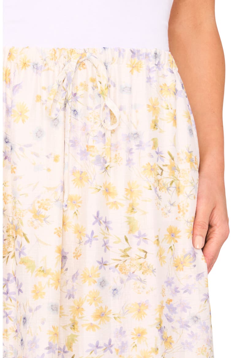 Drawstring Waist Maxi Skirt, Alternate, color, EGRET