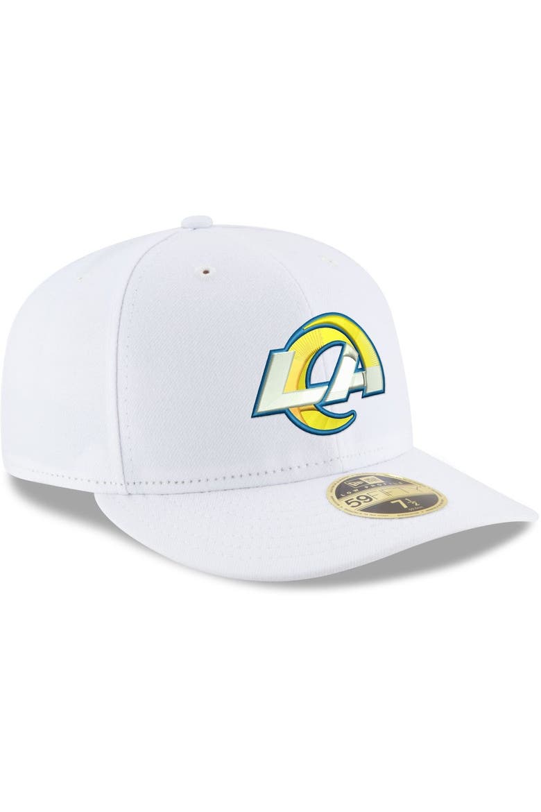 Men's New Era White Los Angeles Rams Omaha Low Profile 59FIFTY Fitted Hat, Alternate, color, WHITE