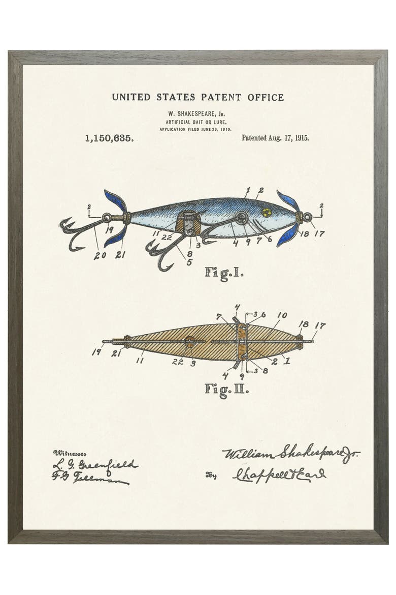 Fishing Lure in Black Frame, Main, color, No Color