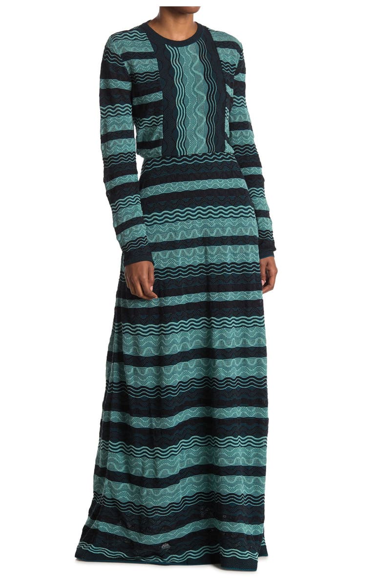 M Missoni Stripe Print Maxi Dress, Main, color,