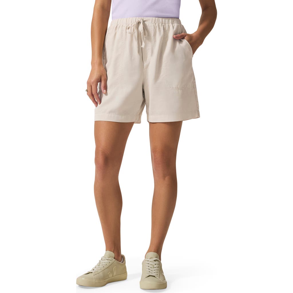 Splendid Angie Tie Waist Chambray Shorts In Moonstone