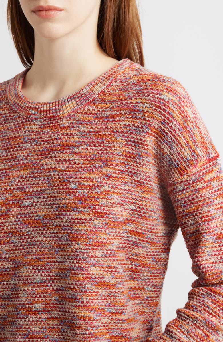NIC+ZOE Space Dye Cotton Sweater, Alternate, color, Spice Multi