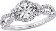 Julianna B. Diamond Crossover Engagement Ring