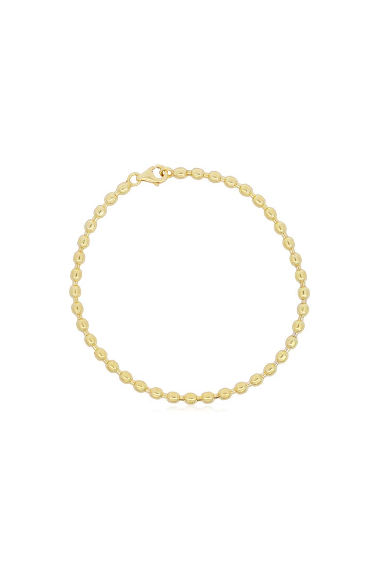 Nugget Bead Chain Bracelet, Main, color, Yellow Gold