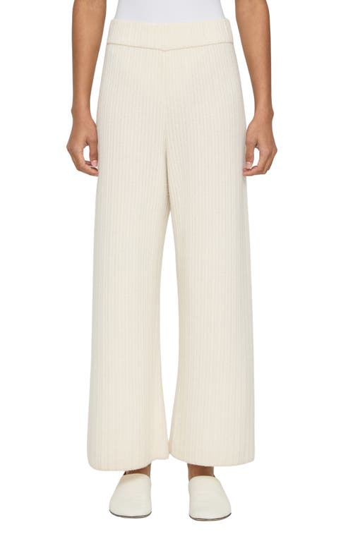 Lafayette 148 New York Rib Cashmere Blend Ankle Pants In Gray