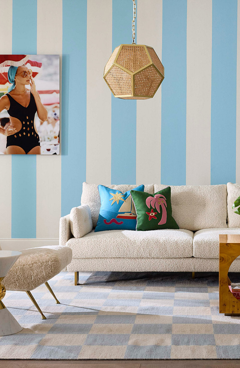 Jonathan Adler Playa Pillow, Alternate, color, Sailboat
