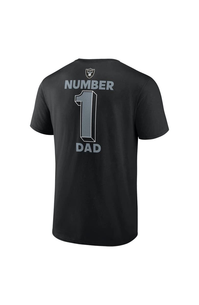 Logo Athletic Men's Logo Athletic Black Las Vegas Raiders #1 Dad Jersey T-Shirt, Alternate, color, Black