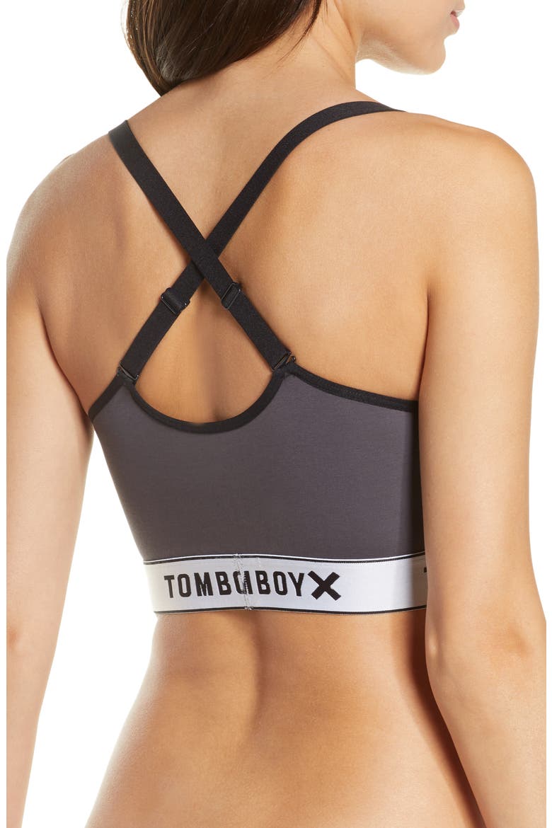 Ruched Bralette, Alternate, color, IRON
