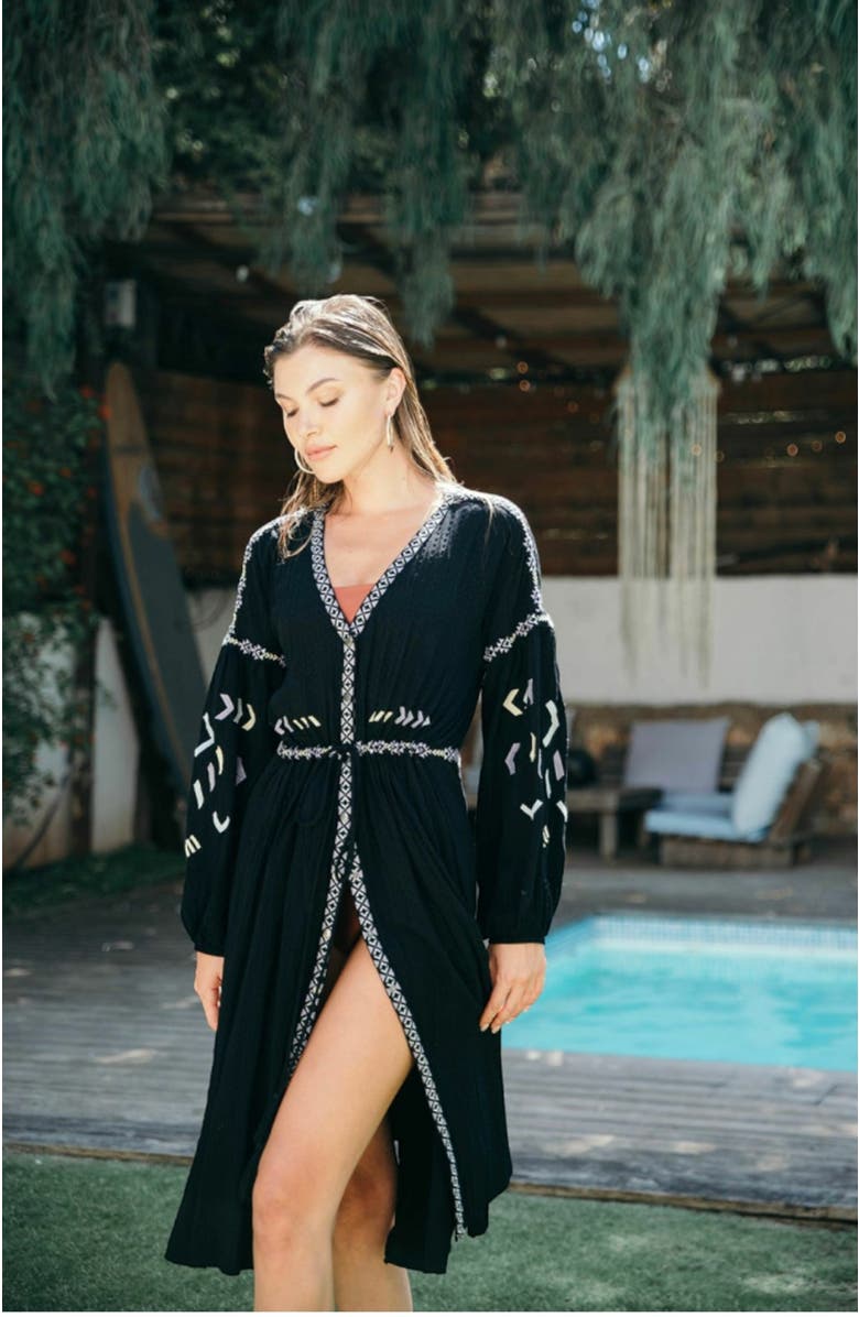 Biliblond Embroider Kaftan, Alternate, color,