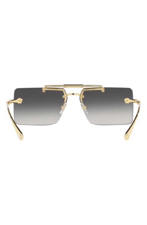 Versace 60mm Gradient Rectangular Sunglasses