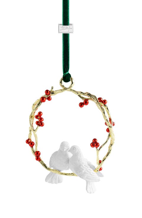 Turtle Doves Ceramic Ornament