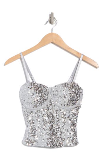 Madden Girl Sequin Corset Top