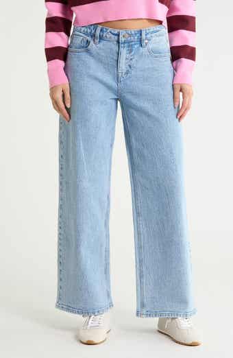 Slung Low Rise Wide Leg Jeans